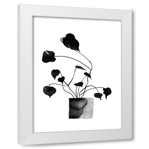 Ikebana Poster White Modern Wood Framed Art Print by Urban Road