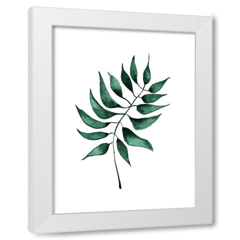 Oak Green Poster White Modern Wood Framed Art Print by Urban Road