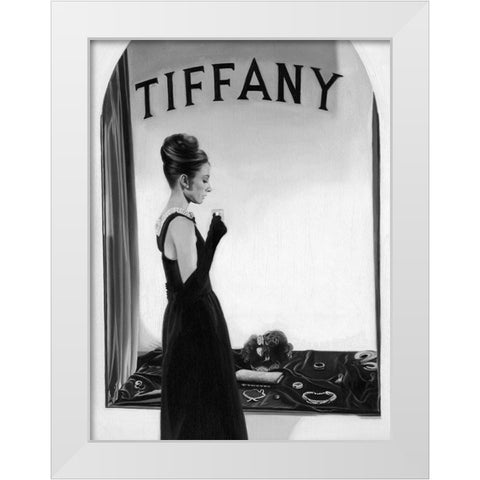 Tiffany Black Poster White Modern Wood Framed Art Print by Urban Road