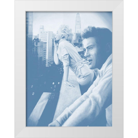 James and Marilyn Dusk Poster White Modern Wood Framed Art Print by Urban Road