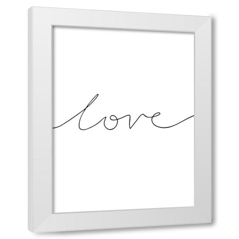 Love Poster White Modern Wood Framed Art Print by Urban Road