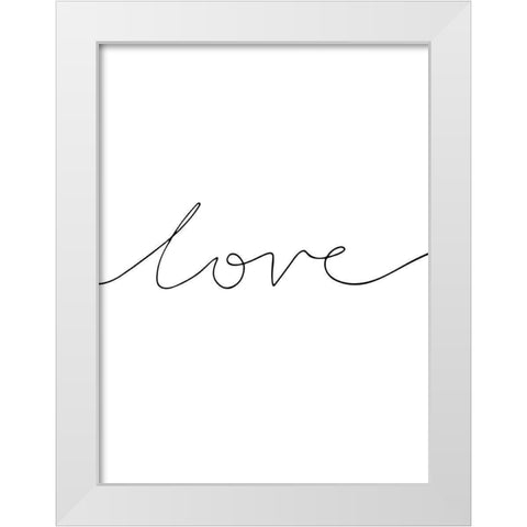 Love Poster White Modern Wood Framed Art Print by Urban Road