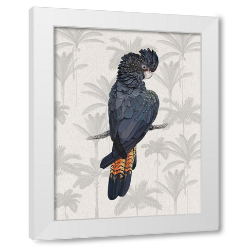 Tropical Cockatoo Poster White Modern Wood Framed Art Print by Urban Road