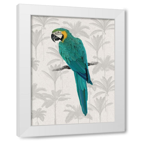 Tropical Macaw Poster White Modern Wood Framed Art Print by Urban Road