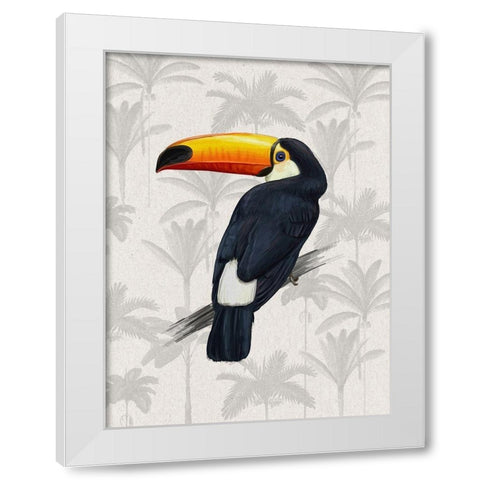 Tropical Toucan Poster White Modern Wood Framed Art Print by Urban Road