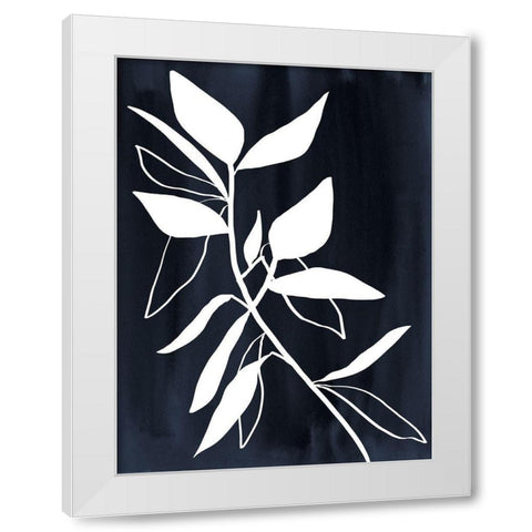 Indigo Etchings I Poster White Modern Wood Framed Art Print by Urban Road