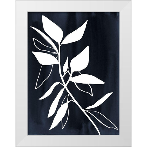 Indigo Etchings I Poster White Modern Wood Framed Art Print by Urban Road