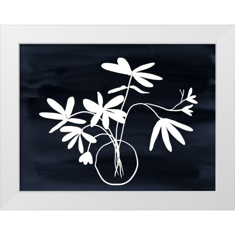 Indigo Etchings III Poster White Modern Wood Framed Art Print by Urban Road