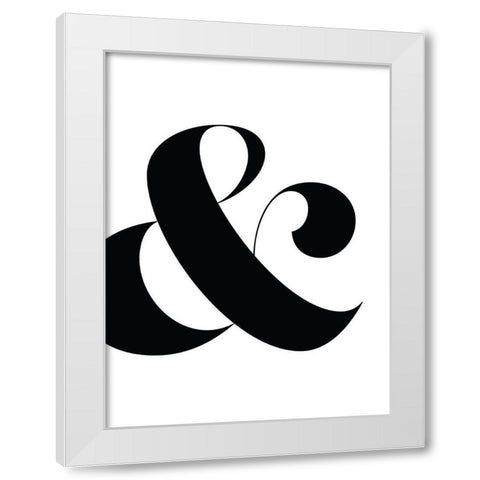 Ampersand Poster White Modern Wood Framed Art Print by Urban Road