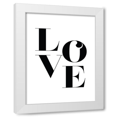 Big Love Poster White Modern Wood Framed Art Print by Urban Road