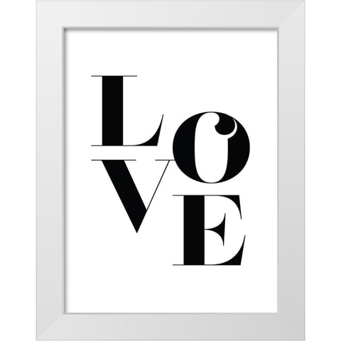 Big Love Poster White Modern Wood Framed Art Print by Urban Road