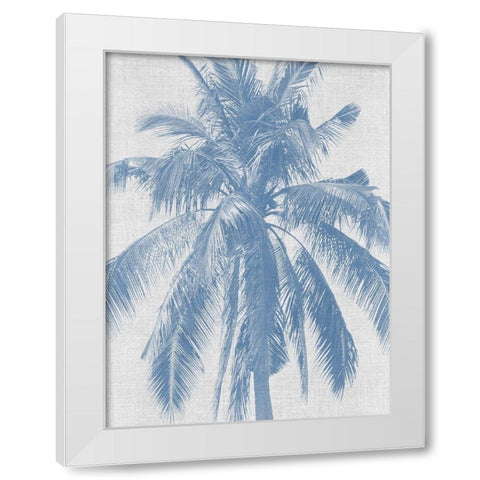 Denim Palms I Poster White Modern Wood Framed Art Print by Urban Road