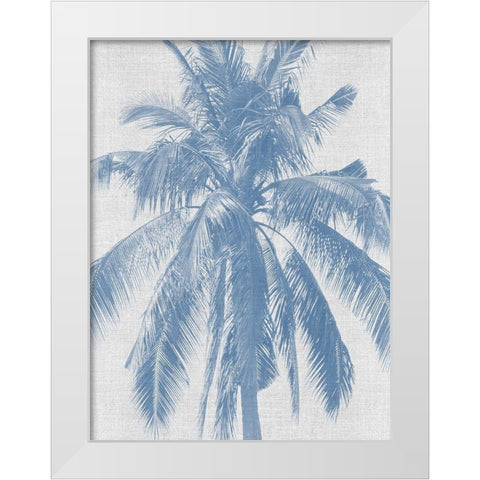 Denim Palms I Poster White Modern Wood Framed Art Print by Urban Road