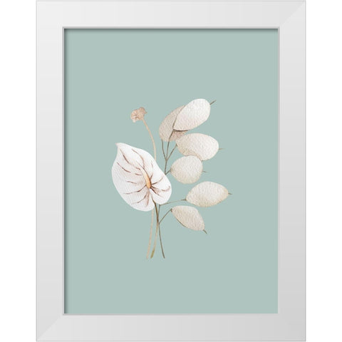 Mint Anthurium II Poster White Modern Wood Framed Art Print by Urban Road