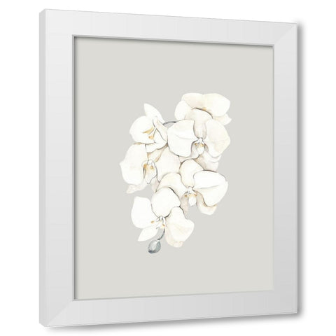Beige Lilies Poster White Modern Wood Framed Art Print by Urban Road