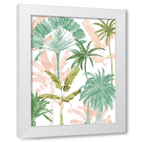 Exotic Palms I Poster White Modern Wood Framed Art Print by Urban Road