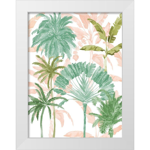 Exotic Palms II Poster White Modern Wood Framed Art Print by Urban Road