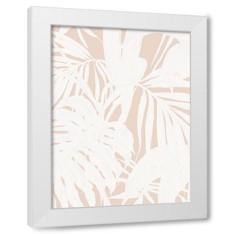 Neutral Palms I Poster White Modern Wood Framed Art Print by Urban Road