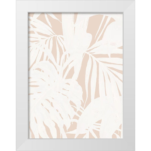 Neutral Palms I Poster White Modern Wood Framed Art Print by Urban Road