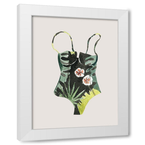 Swimsuit I Poster White Modern Wood Framed Art Print by Urban Road