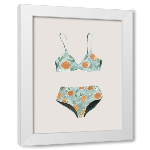 Swimsuit II Poster White Modern Wood Framed Art Print by Urban Road