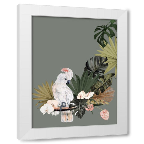 Cockatoo Fanfare Poster White Modern Wood Framed Art Print by Urban Road