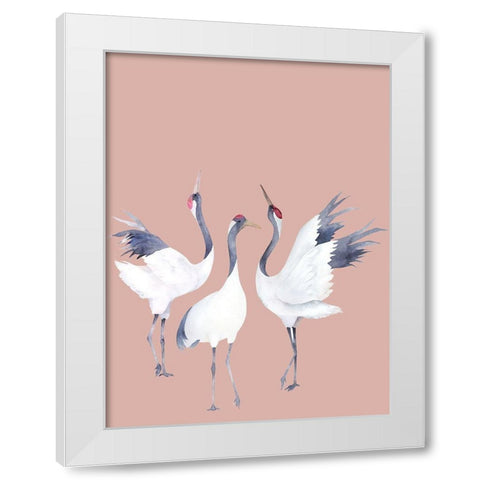 Cranes Poster White Modern Wood Framed Art Print by Urban Road