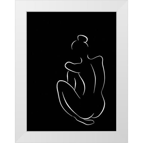 Figure I Black White Modern Wood Framed Art Print by Urban Road