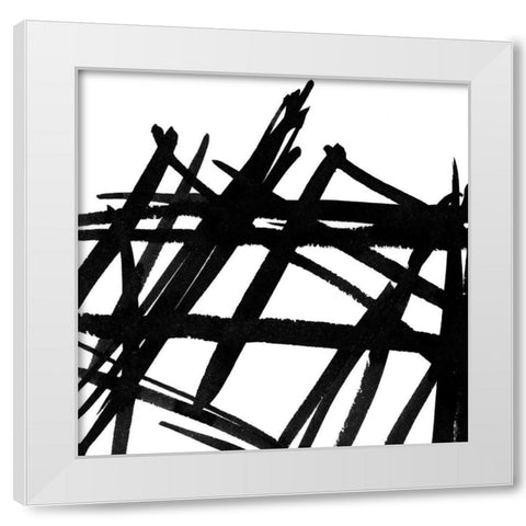 Boundary Poster White Modern Wood Framed Art Print by Urban Road