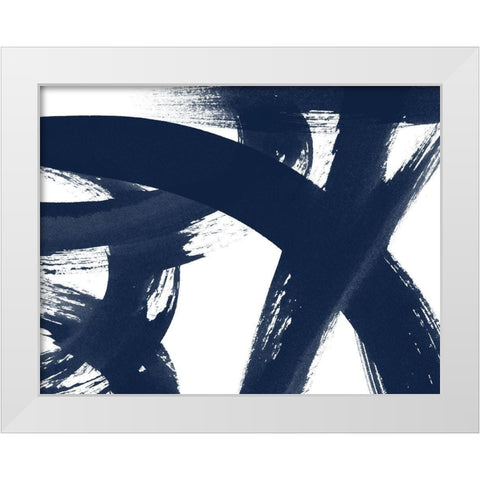 Changing Lanes - Evening Ink White Modern Wood Framed Art Print by Urban Road