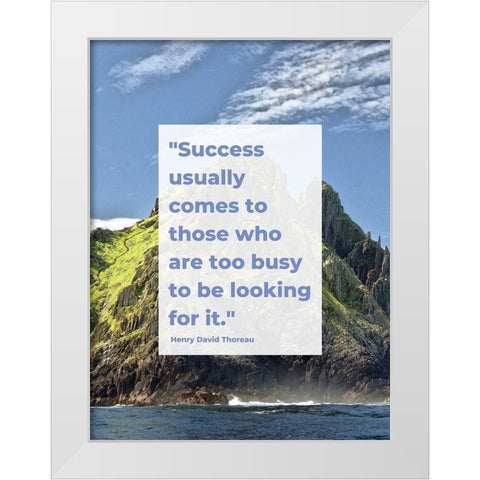 Henry David Thoreau Quote: Success White Modern Wood Framed Art Print by ArtsyQuotes
