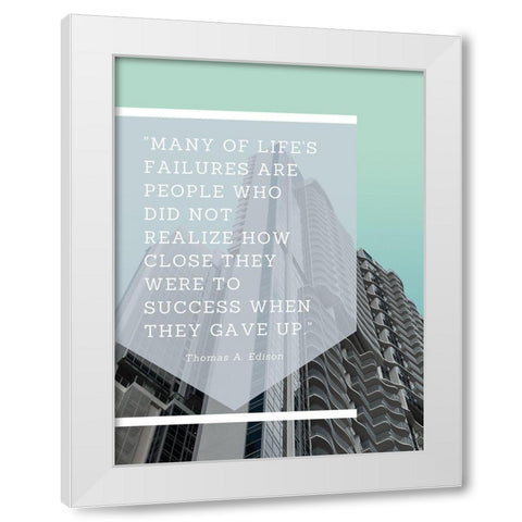 Thomas Edison Quote: How Close White Modern Wood Framed Art Print by ArtsyQuotes