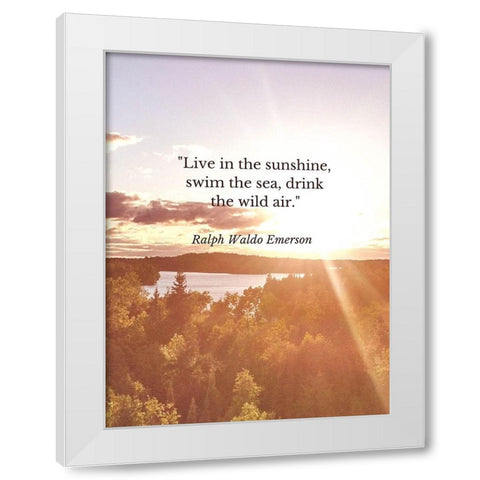 Ralph Waldo Emerson Quote: Swim the Sea White Modern Wood Framed Art Print by ArtsyQuotes