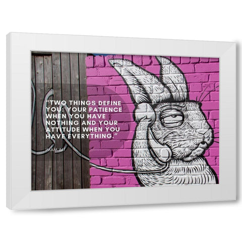 Imam Ali Quote: Your Patience White Modern Wood Framed Art Print by ArtsyQuotes