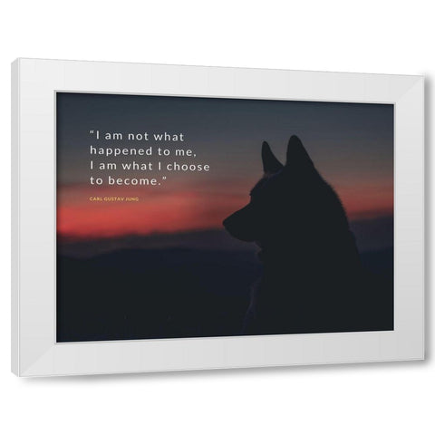 Carl Gustav Jung Quote: I Choose to Become White Modern Wood Framed Art Print by ArtsyQuotes