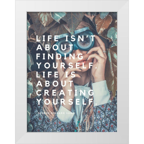 George Bernard Shaw Quote: Finding Yourself White Modern Wood Framed Art Print by ArtsyQuotes