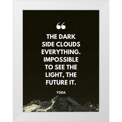 Yoda Quote: Impossible to See White Modern Wood Framed Art Print by ArtsyQuotes