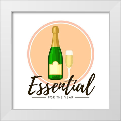 Artsy Quotes Quote: Essential Champagne White Modern Wood Framed Art Print by ArtsyQuotes