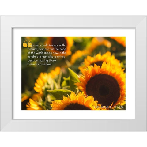 Edgar Allan Poe Quote: Hope of the World White Modern Wood Framed Art Print by ArtsyQuotes