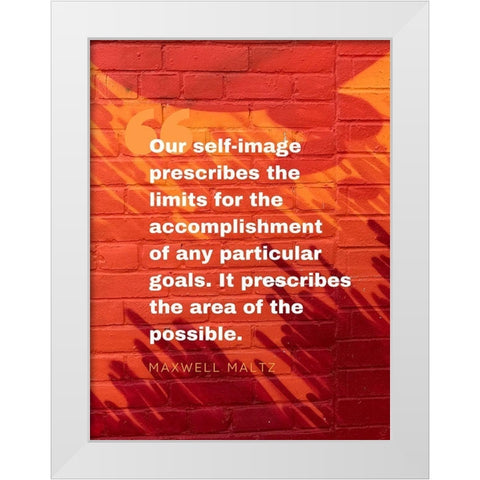 Maxwell Maltz Quote: Particular Goals White Modern Wood Framed Art Print by ArtsyQuotes