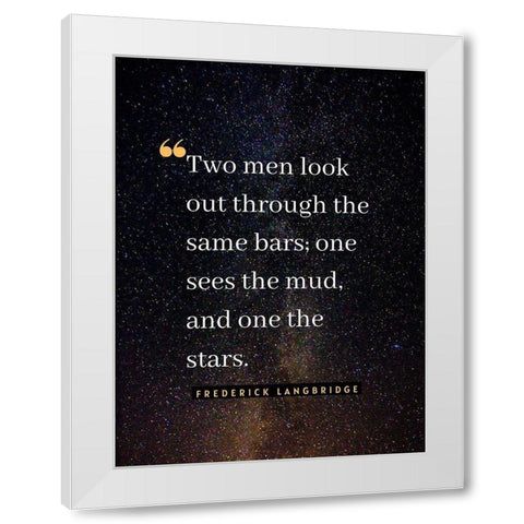 Frederick Langbridge Quote: The Stars White Modern Wood Framed Art Print by ArtsyQuotes
