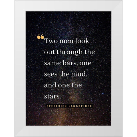 Frederick Langbridge Quote: The Stars White Modern Wood Framed Art Print by ArtsyQuotes