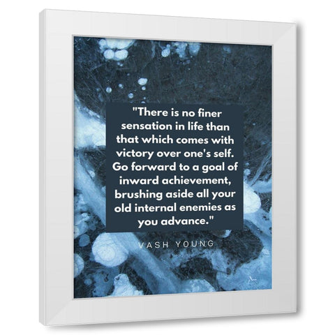 Vash Young Quote: Victory White Modern Wood Framed Art Print by ArtsyQuotes