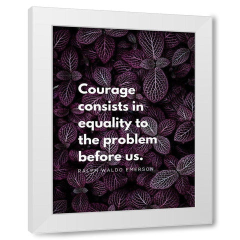 Ralph Waldo Emerson Quote: Equality White Modern Wood Framed Art Print by ArtsyQuotes