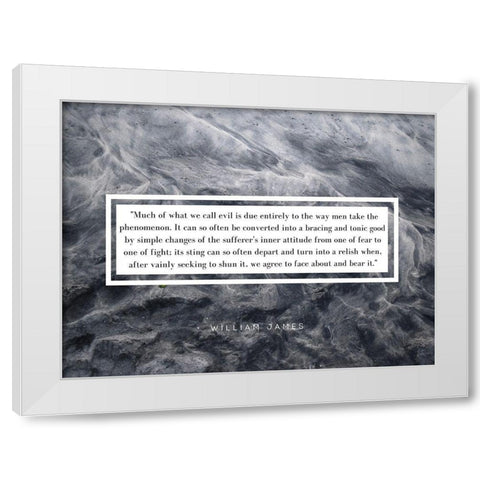 William James Quote: Phenomenon White Modern Wood Framed Art Print by ArtsyQuotes