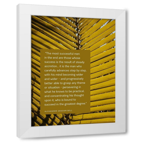 Alexander Graham Bell Quote: Successful Men White Modern Wood Framed Art Print by ArtsyQuotes