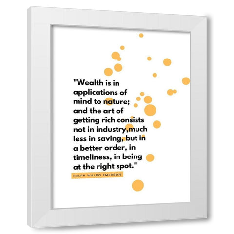 Ralph Waldo Emerson Quote: Mind to Nature White Modern Wood Framed Art Print by ArtsyQuotes