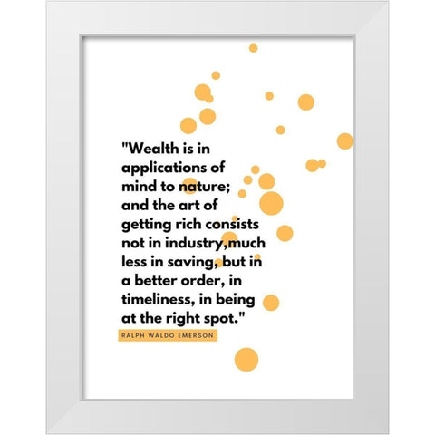 Ralph Waldo Emerson Quote: Mind to Nature White Modern Wood Framed Art Print by ArtsyQuotes