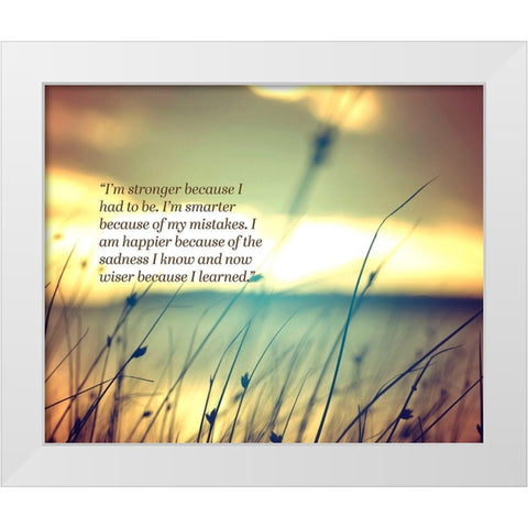 Artsy Quotes Quote: Wiser White Modern Wood Framed Art Print by ArtsyQuotes