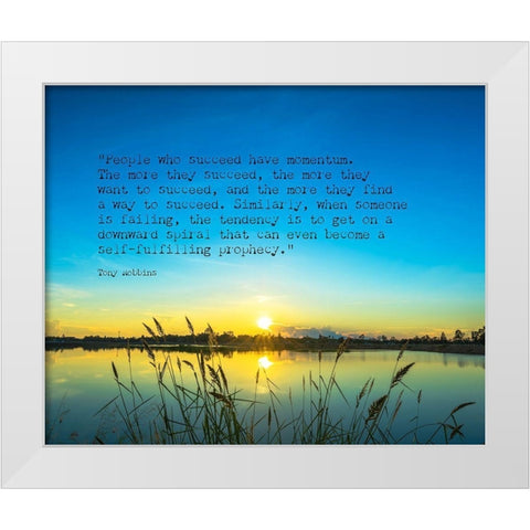 Tony Robbins Quote: Want to Succeed White Modern Wood Framed Art Print by ArtsyQuotes